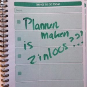 plannen maken is zinloos